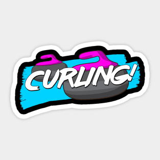 Curling (with an exclamation mark!) Sticker